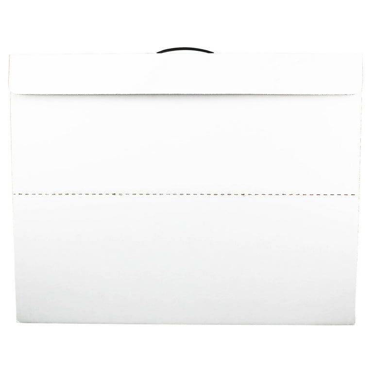 1pc A4 Flip Cover Style Artwork Storage Box In White
