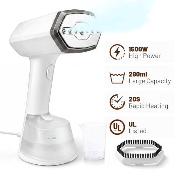Steamer for Clothes, Handheld Garment Steamer ,Fast Wrinkle Remover Portable Garment Steamer, Ideal for Home, Office, Travel, Black