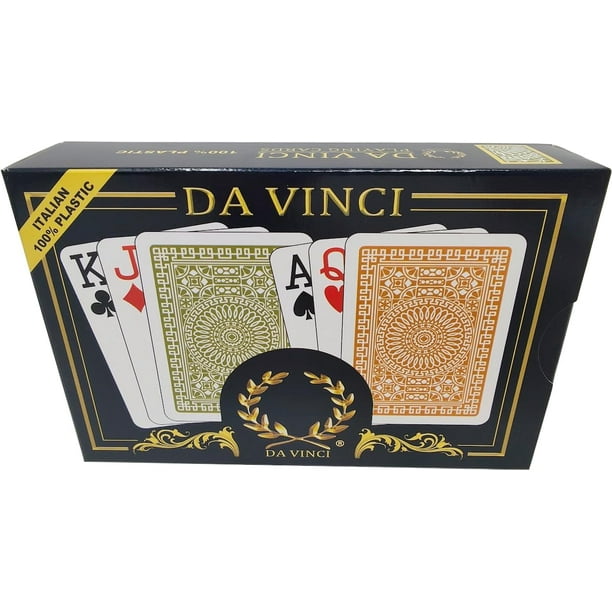 Juego de cartas Da Vinci Palermo, 100% plástico, 2 mazos