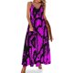 thumbnail image 1 of Vestido de piel de serpiente azul con estampado animal, elegante vestido largo con escote en V, estilo bohemio para playa, vestidos largos con tirantes, estilo urbano, vestido oversize, 1 of 7