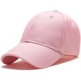 thumbnail image 1 of ORUYROP Men Women Plain Cotton Structured Baseball Cap Adjustable Strapback 6 Panel Hat, 1 of 2