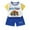 Light Yellow, variant on Gbsyewxs Boys Outfits 2 Piece Tops And Shorts Crew Neck Short Sleeve Cartoon Print Patchwork Summer Boys Clothes Set Light Yellow Size 2-3 Years