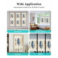 thumbnail image 6 of Window Privacy Film Watercolor Feather Stained Glass Window Film Decorative Sun Block Window Cover Vintage Country Wooden Grain Art Window Clings Static Adhesive Sticker for Bathroom 17.7"x39.3", 6 of 7