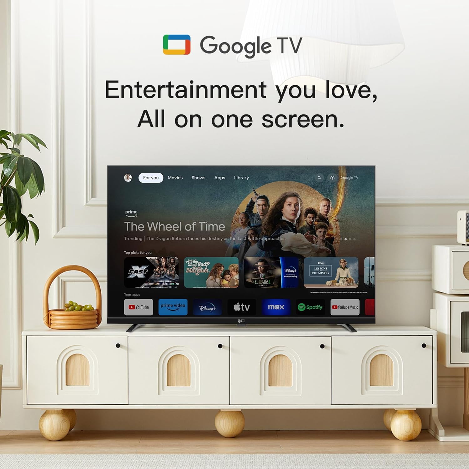 2024 Model FPD 32-inch Smart TV with Google TV HD 720p, Google Play & Chromecast Built-in, HDR 10, Dolby Audio, Voice Remote - Stream Live TV in The Comfort of Your Home (Palette-Series, CG32-P3)