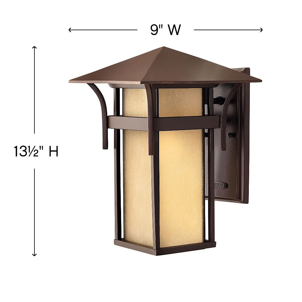 1 Light Medium Outdoor Wall Lantern in Transitional-Craftsman-Coastal Style 9 inches Wide By 13.5 inches High-Anchor Bronze Finish-Led Lamping
