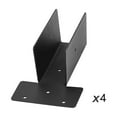 thumbnail image 2 of Outdoor Pergola Rafter Bracket Hanger for 2X4 or 2X6 (Black) 4 Pack, 2 of 6