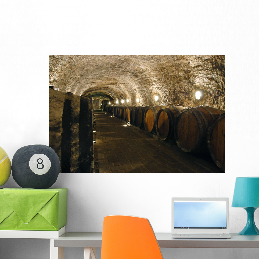 Wine Cellar Wall Mural by Wallmonkeys Peel and Stick Graphic (36 in W x ...