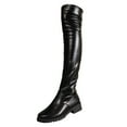 thumbnail image 5 of Oyedens Thigh High Boots for Women Sexy Black Leather Slim Fit Winter Fall Over The Knee Tall Boots, 5 of 6