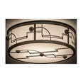 thumbnail image 2 of Meyda Tiffany 15514 Revival Deco 4 Light 23-1/2" Wide Flush Mount Drum Ceiling Fixture -, 2 of 2