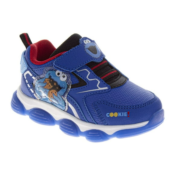 Sesame Street Boys Cookie Monster Light Up Sneakers. (Toddler Little Kids), Blue, Size: 10