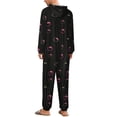 thumbnail image 3 of Hello Kitty Unisex Onesie Pajamas Zipper Jumpsuit Hooded One Piece Sleepwear for Family Mens Womens, 3 of 8