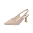 thumbnail image 2 of Ynynloco Women's Kitten Heel Slingback Low Pumps 3 Inches Stiletto Pointed Closed Toe Elegant Dressy Office Bridal Wedding Party Shoes, 2 of 9
