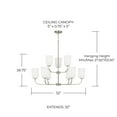 thumbnail image 3 of Capital Lighting 448891AD-542 Lawson 9 Light 32" Wide Chandelier - Brass, 3 of 7