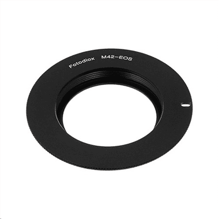Fotodiox Lens Mount Adapter Black V.2 with Aperture Flange, M42 Lens to Canon EOS Camera such as  7D,