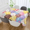thumbnail image 5 of GZHJMY Easter Eggs Tablecloth, Rectangle Waterproof Washable Polyester Table Cover for Picnic Dinner Holiday Party Decor, 60 x 60 Inch, 5 of 7