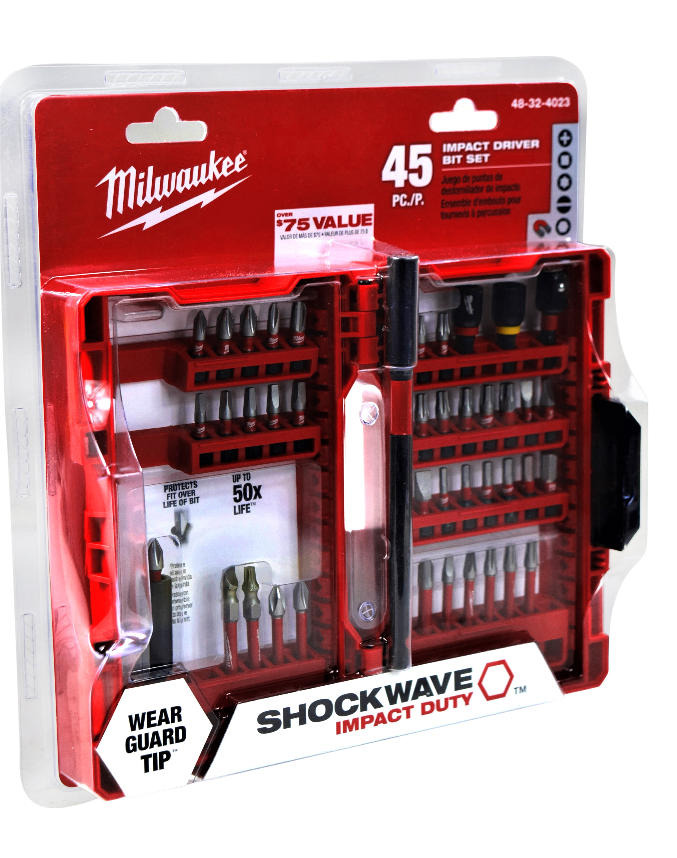 Milwaukee 4932464240 32 piece SHOCKWAVE™ Impact Duty Screwdriver Bit Set 32pce 