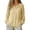Khaki, variant on Women's Fashion Solid Color Cotton Linen Long Sleeve Button Down Shirt, Lightweight Sun Protection Top for Summer Daily Wear, Casual and Breathable Khaki L