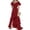 Wine, variant on Dresses for Women Solid Color High-Low Dress with Ruffle Hem, Elegant Evening Wear, Formal Party Gown, Size S-3XL