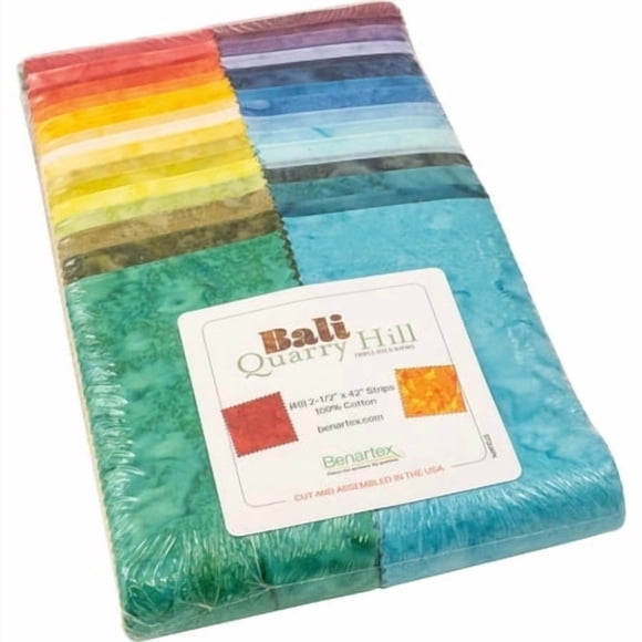 Bali Batik Quarry Hill Strip-Pies 40 2.5-Inch Strips Jelly Roll Benartex Assorted Color Stquapk