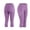Purple, variant on Ayolanni Legging Women's Pants Yoga Solid Print Straight Leg Pants Black Tummy Control High Waist Capris Pants with Pockets L