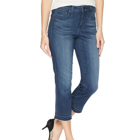 NYDJ Jeans - Womens Raw-Hem Capri Leg Stretch Denim Jeans 2 - Walmart.com