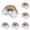 Pink 6PCS, variant on Bath Sponge Sponges Shower Baby Rainbow Infant Kids Newborn Cloads Body Cleaner Loofah Mesh Natural