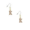 thumbnail image 2 of Delight Jewelry Rose Goldtone Crystal Initial - K - Gold Tone Infinity French Earrings, 2 of 4