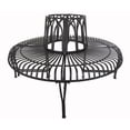 thumbnail image 5 of 52" L Black Semi-Circle Tree Wrap Garden Bench, 5 of 5