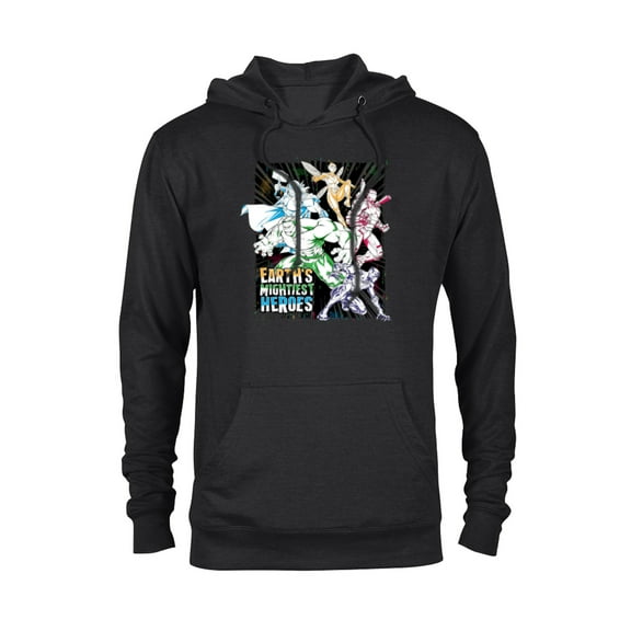 Marvel Avengers Earth’s Mightiest Heroes Team Multicolor - Pullover Hoodie for Adults - Customized-Black