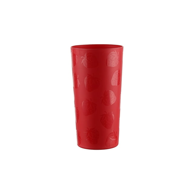 Mainstays Strawberry Polypropylene Tumbler, 27 oz, 1 Pack, Red