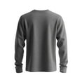 thumbnail image 6 of Men's Trendy Henley Shirts Long Sleeve Crew Neck with Button Pullover Cotton Solid Color Slim Fit Athletic T-Shirt (XL, Dark Gray), 6 of 6