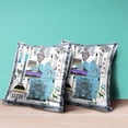 thumbnail image 3 of City Palace Indoor/Outdoor Pillow with Removable Cover in White Blue18x18, 3 of 4