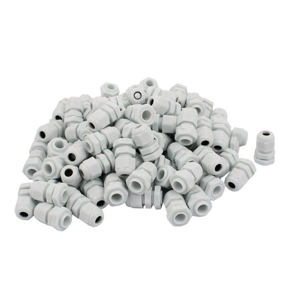 Plastic PG7 Water Resistance Cable Gland Fixing Connector Joints Fastener 100Pcs