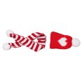 thumbnail image 1 of Mini Knitting Hat Scarf, Wool Miniature Hat Scarf Red White Simulation  For 1/12 Dollhouse, 1 of 8