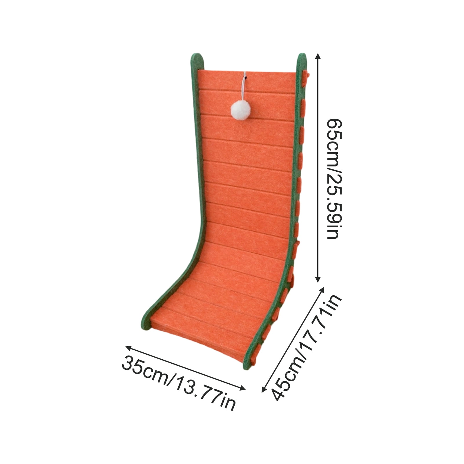 L-Shaped Vertical Cat Scratcher & Bed Combo, Durable Lint-Free Felt Cat Scratching Board With Hanging Ball Toy For Kittens & Cats, Interactive Claw