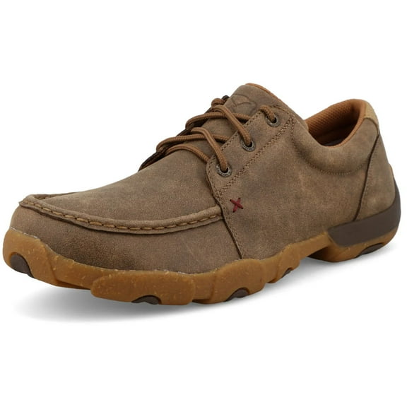 TWISTED X Adult Male Boat Shoe UltraLite X Driving Moc, Color: Shitake, Size: 9.5, Width: W