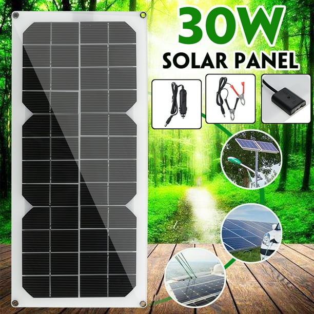 Foldable Solar Panel Charger Kit For Portable Generator Power Station Smartphones Laptop Car Boat Rv Trailer Battery Charging w 30w 50w 60w 100w Walmart Com Walmart Com