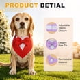 thumbnail image 3 of Collar de bandana de esmoquin para perro Uxcell, collar de esmoquin formal ajustable para mascotas de boda con pajarita, compromiso y cumpleaños, (Púrpura, S), para perros pequeños, medianos y grandes, 3 of 7