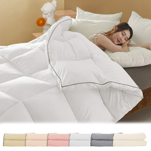 Fiudx Edredón Fresco de Verano, Tejido Transpirable de Algodón y Elastano, Diseño Que Absorbe El Sudor, Comodidad para Todo El Año, Manta Versátil para Viajes y Siestas, Lavable a Máquina, Tamaño 200