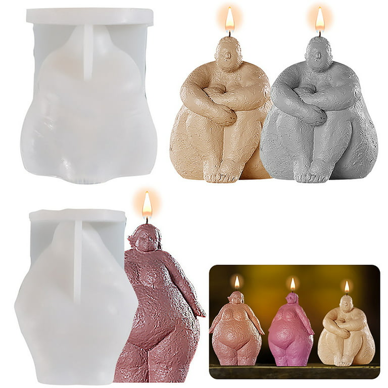 Body Molds Mushroom Women Body Silicone Mold DIY Female Candle Molds Candle  Making Molds for Resin Soap Casting Cake Chocolate Body Art Wax Mold