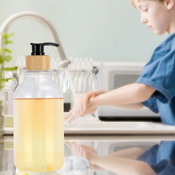 HomeLife Subpackage Bottles Press Round Shoulder PET Plastic Shampoo Bottle 16 oz/500 ml 2 Packs of Shower Gel Clear Empty Bottle Cosmetic Dispensing Bottle Containers