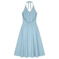 thumbnail image 4 of XiYing Robe d'Été, Robe Longue Sans Manches à Col en V pour Femmes avec Détails à Volants, Robe Maxi Fluide et Décontractée pour l'Été et le Printemps G-TG, 4 of 8