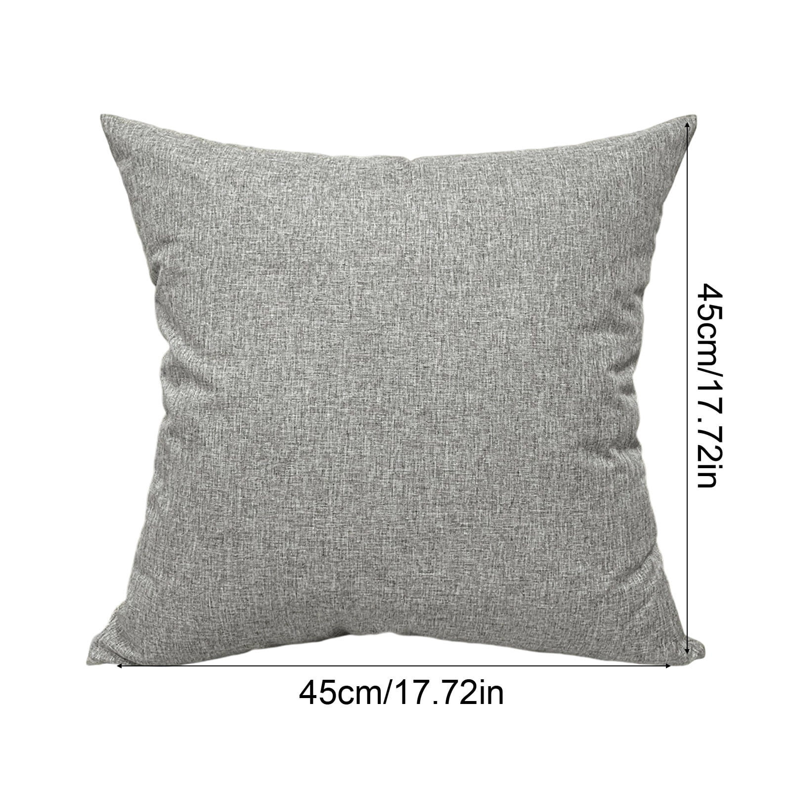 Pack of 1 Decorative Outdoor Throw Pillow Faux Linen Garden Farmhouse Coastal Cushion for Summer Patio Tent Balcony Couch Sofa, Gray