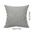 thumbnail image 3 of Dtchengua Breathable Linen Throw Pillow - Solid Color Decorative Pillow for Sofa & Bed, Farmhouse or Boho Style Accent Cushion, 18x18 Inch, Machine Washable(Gray), 3 of 6