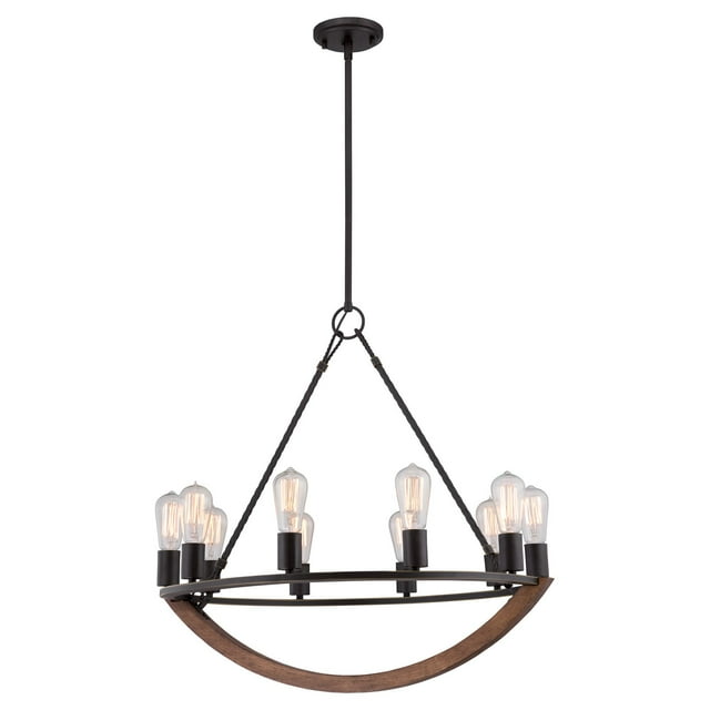 Quoizel Anchor Chandelier with 10 Lights in Imperial Bronze