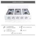 thumbnail image 5 of Parrilla de mesa Supra 5 quemadores color blanco, 5 of 5