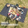 thumbnail image 5 of Smiry Outdoor Rugs 8'x10' for Patios, Waterproof Plastic Straw Rugs, Reversible Mats for RV, Deck, Porch, Picnic, Black and Grey, 5 of 7