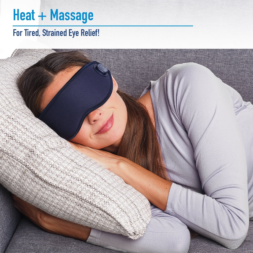 Miracle Dry Eye Relief Mask, Heat + Massage, for Tired, Strained Eyes, Cordless and Rechargeable