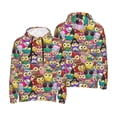 thumbnail image 6 of Bingfone Cute Cartoon Owls Men's Drawstring Hoodie Long Sleeve Pocket Sweatshirts-Large, 6 of 6