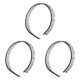 thumbnail image 1 of 3X Banda de Pelo Peine de Dientes de Metal para Mujeres - Negro, 1 of 5